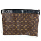 Louis Vuitton Clutch Pochette Discovery Monogram Macassar Canvas Brown — view 2