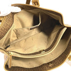 Fendi Shoulder Bag Zucchino Logo Leather Gold — view 5