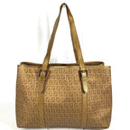 Fendi Shoulder Bag Zucchino Logo Leather Gold — view 3
