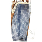 Celine Shoulder Bag Triomphe Logo Beach Vinyl Leather Blue — view 4