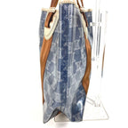 Celine Shoulder Bag Triomphe Logo Beach Vinyl Leather Blue — view 2