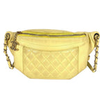 Chanel Belt Bag CC Logo Leather Yellow — view 2