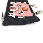 Prada Shoulder Bag Robot Logo Nylon Black — view 8