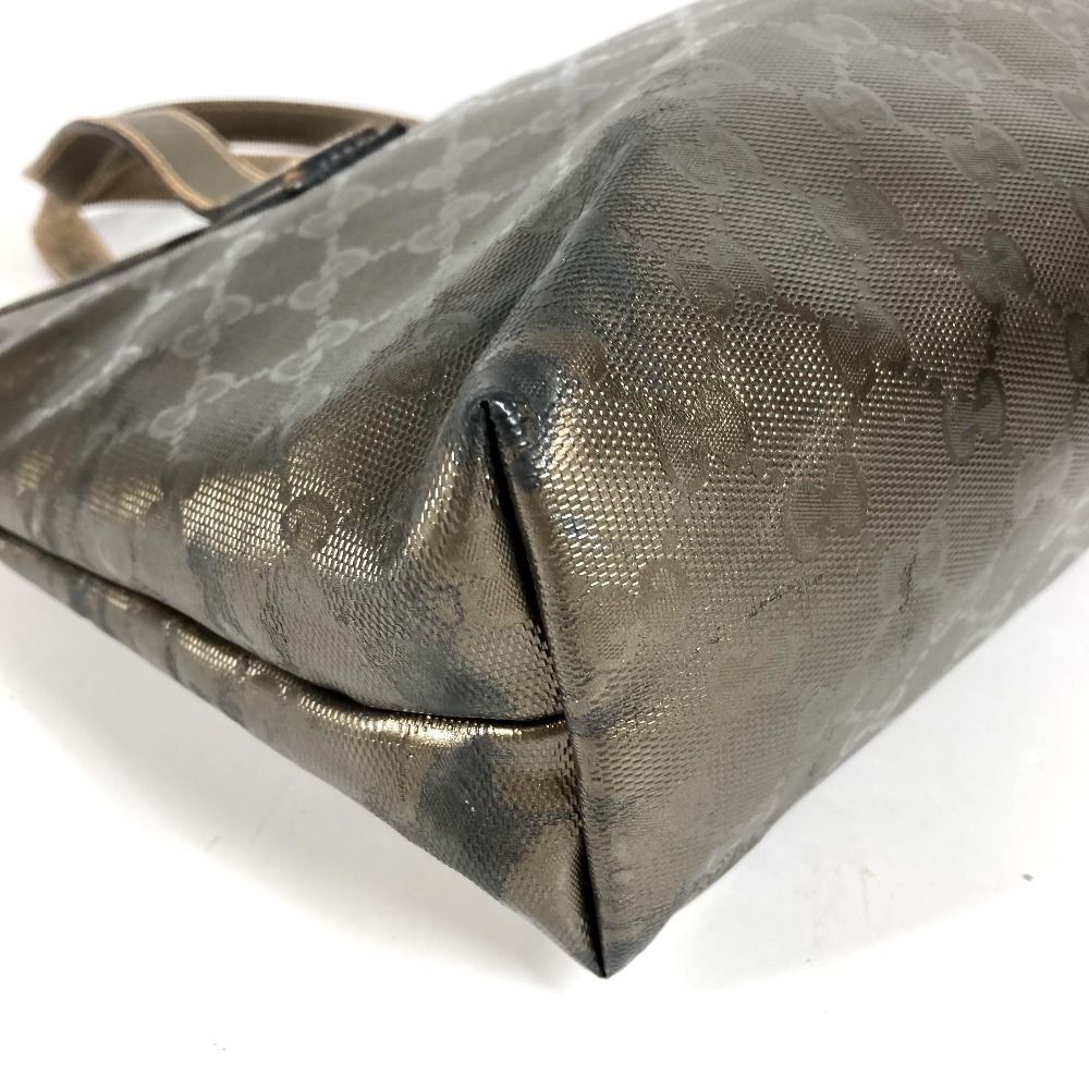 Gucci Shoulder Bag Imprime Logo GG Supreme Metallic Brown — view 6