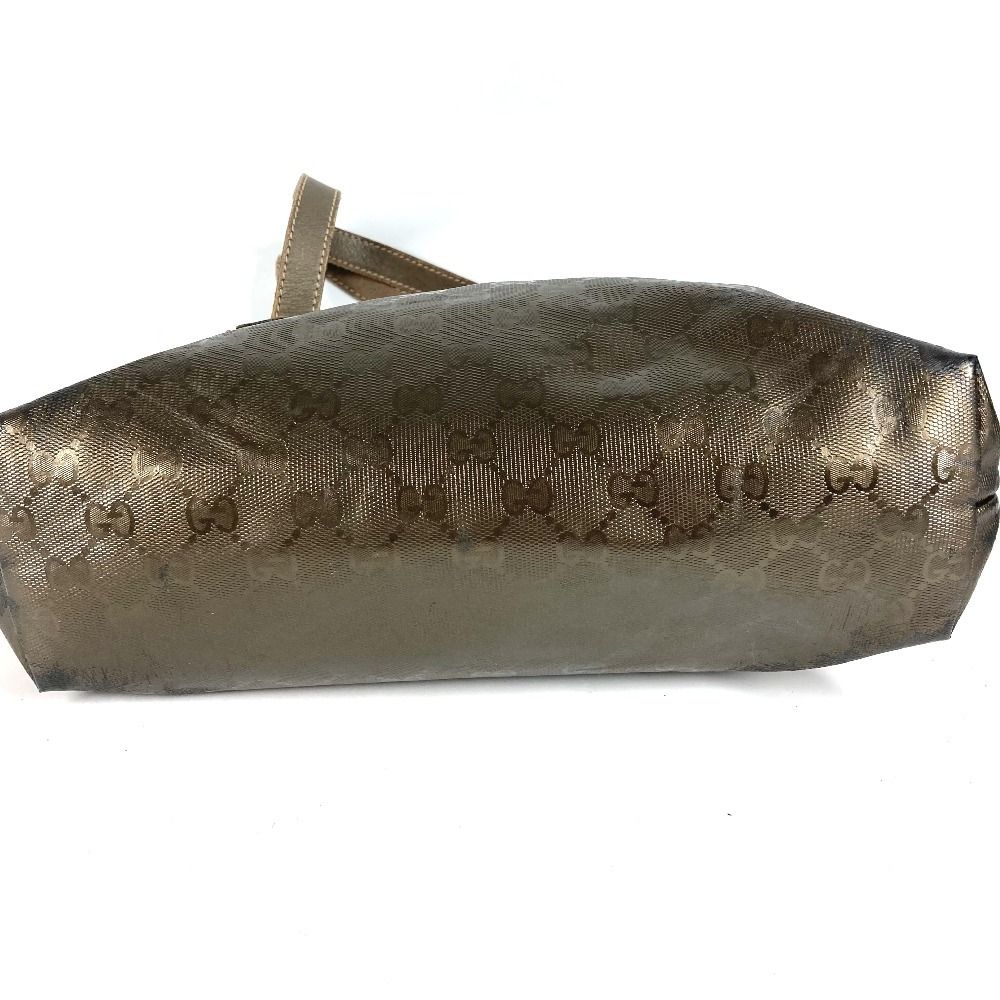 Gucci Shoulder Bag Imprime Logo GG Supreme Metallic Brown — view 5