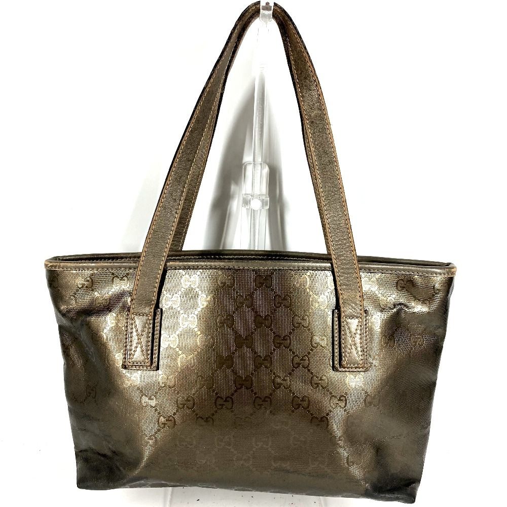 Gucci Shoulder Bag Imprime Logo GG Supreme Metallic Brown — view 2
