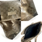Gucci Shoulder Bag Imprime Logo GG Supreme Metallic Brown — view 8