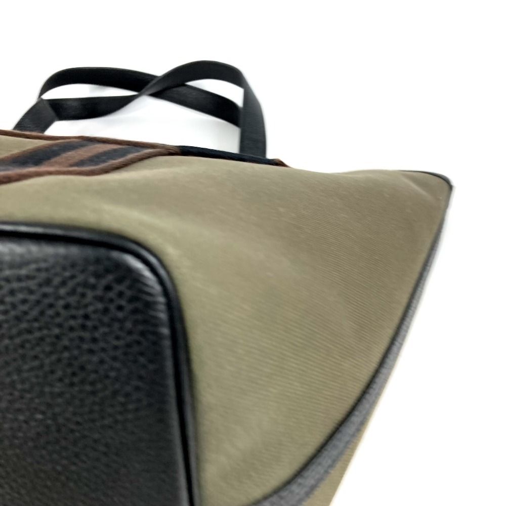 Hermes Tote Pure Cangle Taurillon Clemence Vert Gray Blanc Zu Noir Khaki — view 7