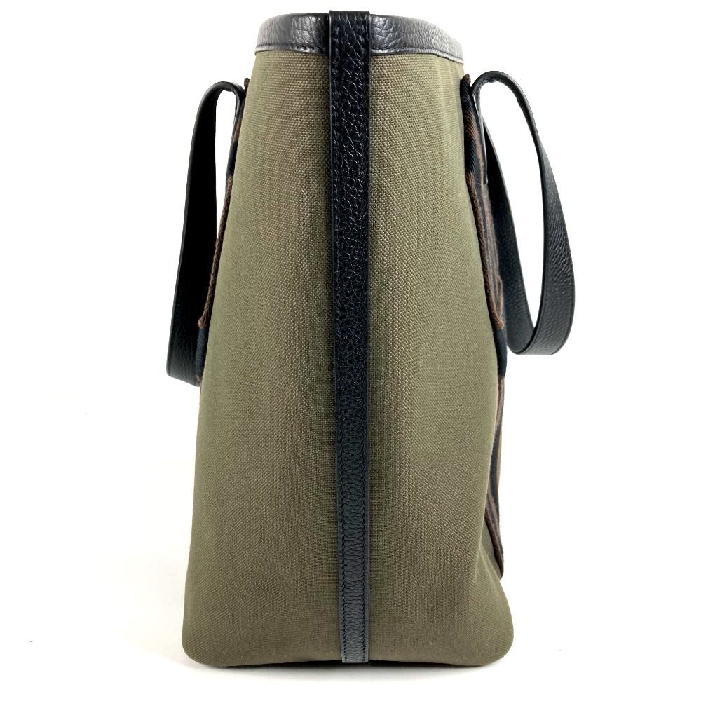 Hermes Tote Pure Cangle Taurillon Clemence Vert Gray Blanc Zu Noir Khaki — view 3