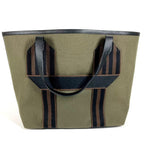 Hermes Tote Pure Cangle Taurillon Clemence Vert Gray Blanc Zu Noir Khaki — view 2