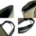 Hermes Tote Pure Cangle Taurillon Clemence Vert Gray Blanc Zu Noir Khaki — view 8