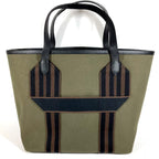 Hermes Tote Pure Cangle Taurillon Clemence Vert Gray Blanc Zu Noir Khaki