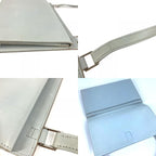 Hermes Shoulder Bag Valentin Leather Light Blue — view 8