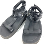 Hermes Sandals Enid Dearman Buckle Rubber Black — view 2