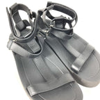Hermes Sandals Enid Dearman Buckle Rubber Black — view 7