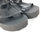 Hermes Sandals Enid Dearman Buckle Rubber Black — view 6
