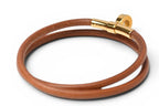 Hermes Bangle Bracelet Double Kelly Choker Brown — view 3