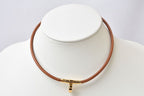 Hermes Bangle Bracelet Double Kelly Choker Brown — view 7