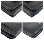 Prada Saffiano Fiocco Ribbon Black Gold Leather Wallet — view 6
