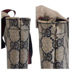 Gucci Vintage Sherry Line Gray Navy GG Supreme Canvas Tote Shoulder Bag — view 5