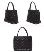 Chanel Tote Gold Caviar Leather Medallion — view 2
