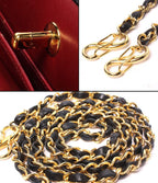 Chanel 2-Way Shoulder Bag Crossbody Gold Lambskin Quilted — view 9