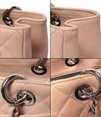 Chanel Chain Tote Silver Caviar Leather Grand Shopping GST — view 8