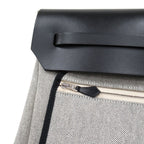 Hermes Herbag Zip 50 Cabin 2-Way Hand Shoulder Chaine D'ancre Ecru Black Handbag — view 6