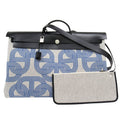 Hermes Herbag Zip 50 Cabin 2-Way Hand Shoulder Chaine D'ancre Ecru Black Handbag