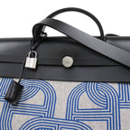Hermes Herbag Zip 50 Cabin 2-Way Hand Shoulder Chaine D'ancre Ecru Black Handbag — view 4
