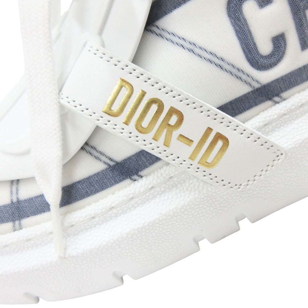 Dior Technical Fabric ID Sneakers Shoes 34.5 White Gray Blue — view 9