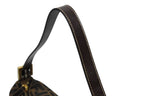 Fendi Mamma Baguette Handbag Zucca Pattern Brown Leather Canvas Gold — view 7