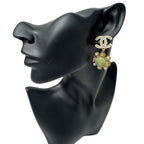 Chanel CC Logo Drop Faux Pearl Earrings — view 2