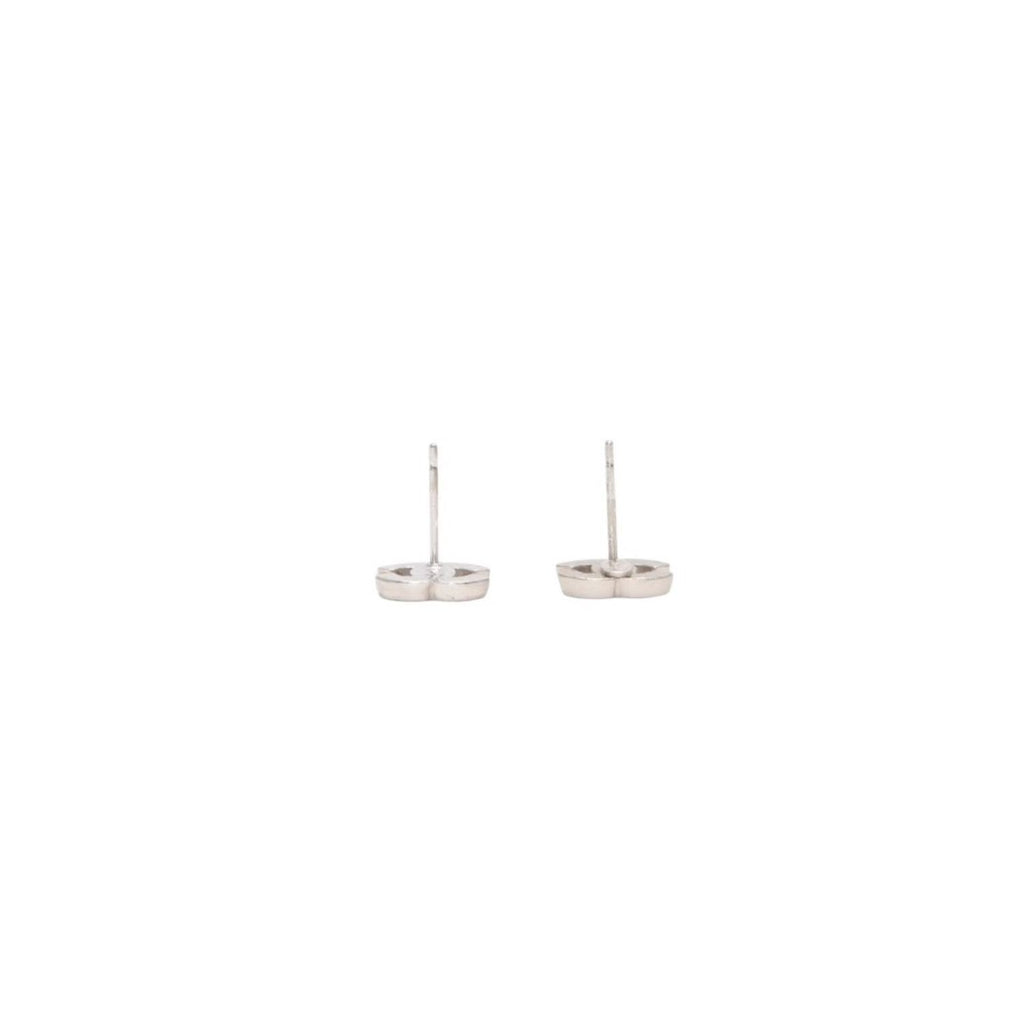 Chanel Earrings CC Logo Mini Orange Silver 04 One Side CC — view 6