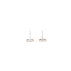 Chanel Earrings CC Logo Mini Orange Silver 04 One Side CC — view 6