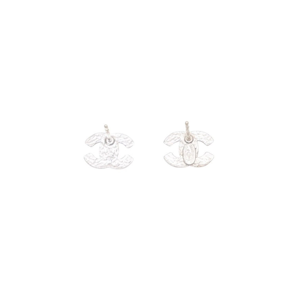 Chanel Earrings CC Logo Mini Orange Silver 04 One Side CC — view 5