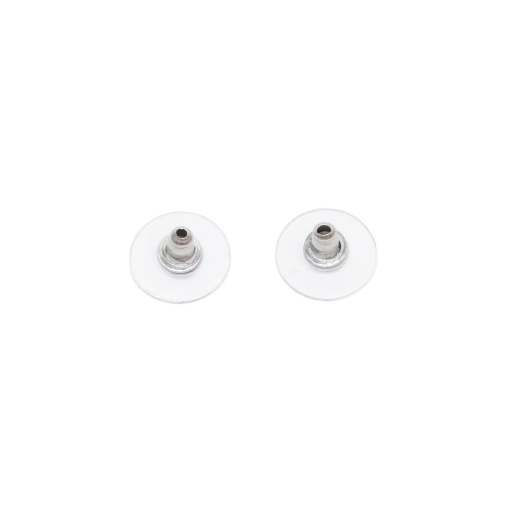 Chanel Earrings CC Logo Mini Orange Silver 04 One Side CC — view 8