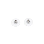 Chanel Earrings CC Logo Mini Orange Silver 04 One Side CC — view 8