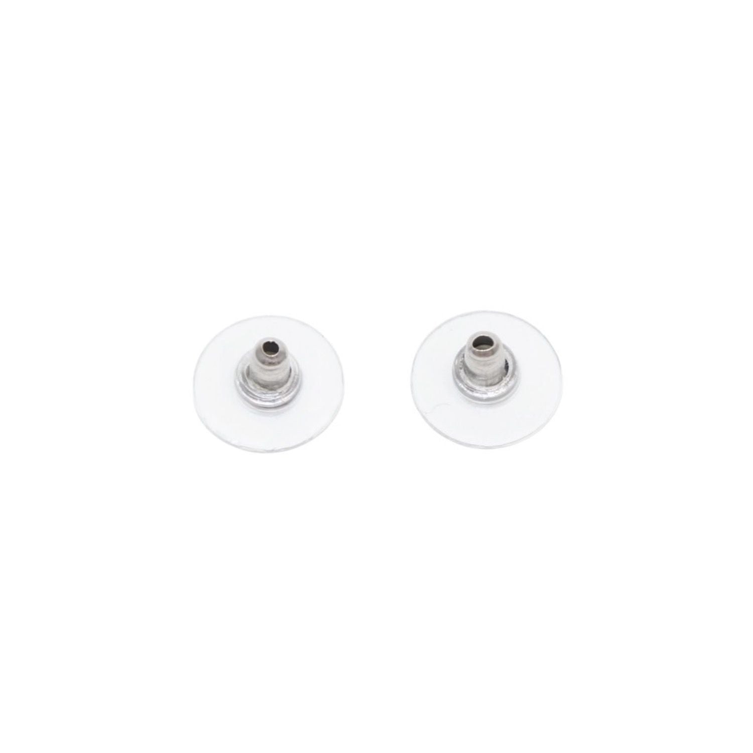 Chanel Earrings CC Logo Mini Orange Silver 04 One Side CC — view 8