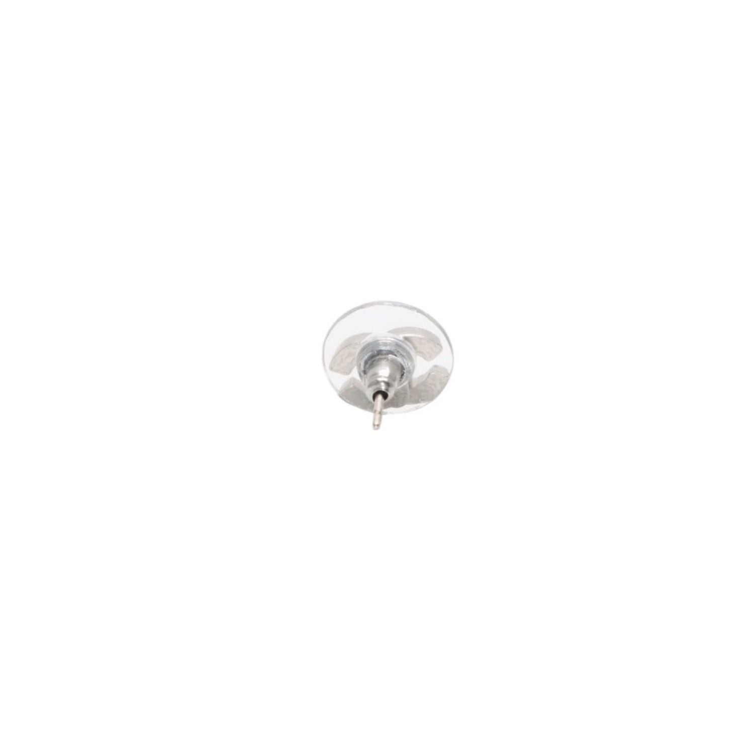 Chanel Earrings CC Logo Mini Orange Silver 04 One Side CC — view 4