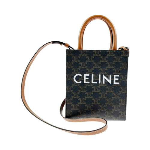 Celine 2-Way Bag Triomphe Mini Vertical Cover Brown