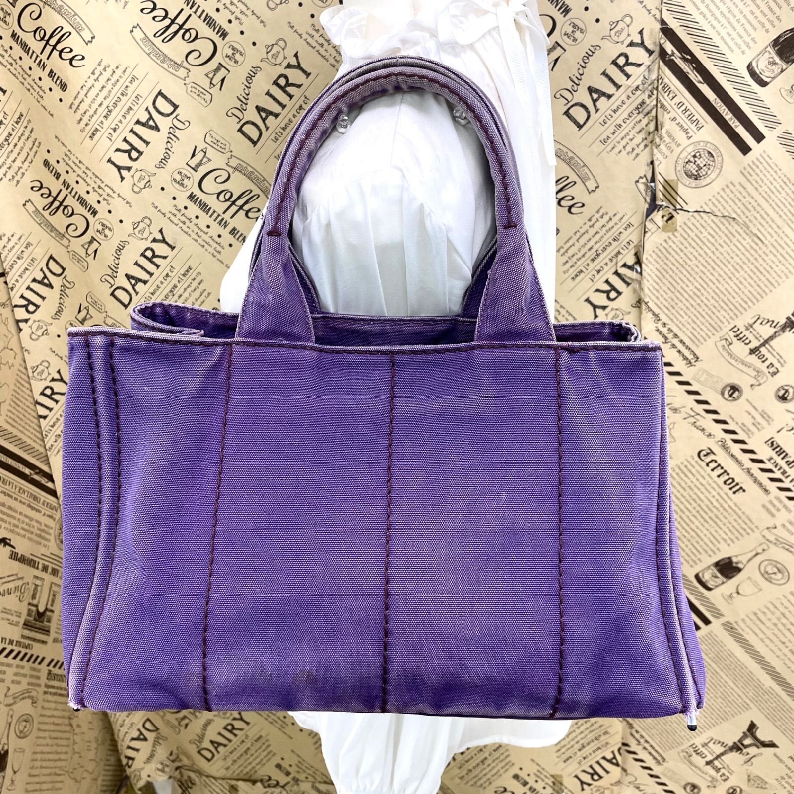 Prada Handbag Canapa Purple Travel Camping Outdoor — view 2