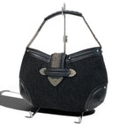 Dior E4 Galliano Era Chain Mail One Handle Bag John Chainmail Detail Bag Black — view 3