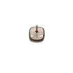 Chanel Earrings CC Logo Button Clear Glitter Silver Mini — view 7