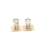 Chanel Earrings Logo Turnlock Square CC Gold Clip on CC — view 8