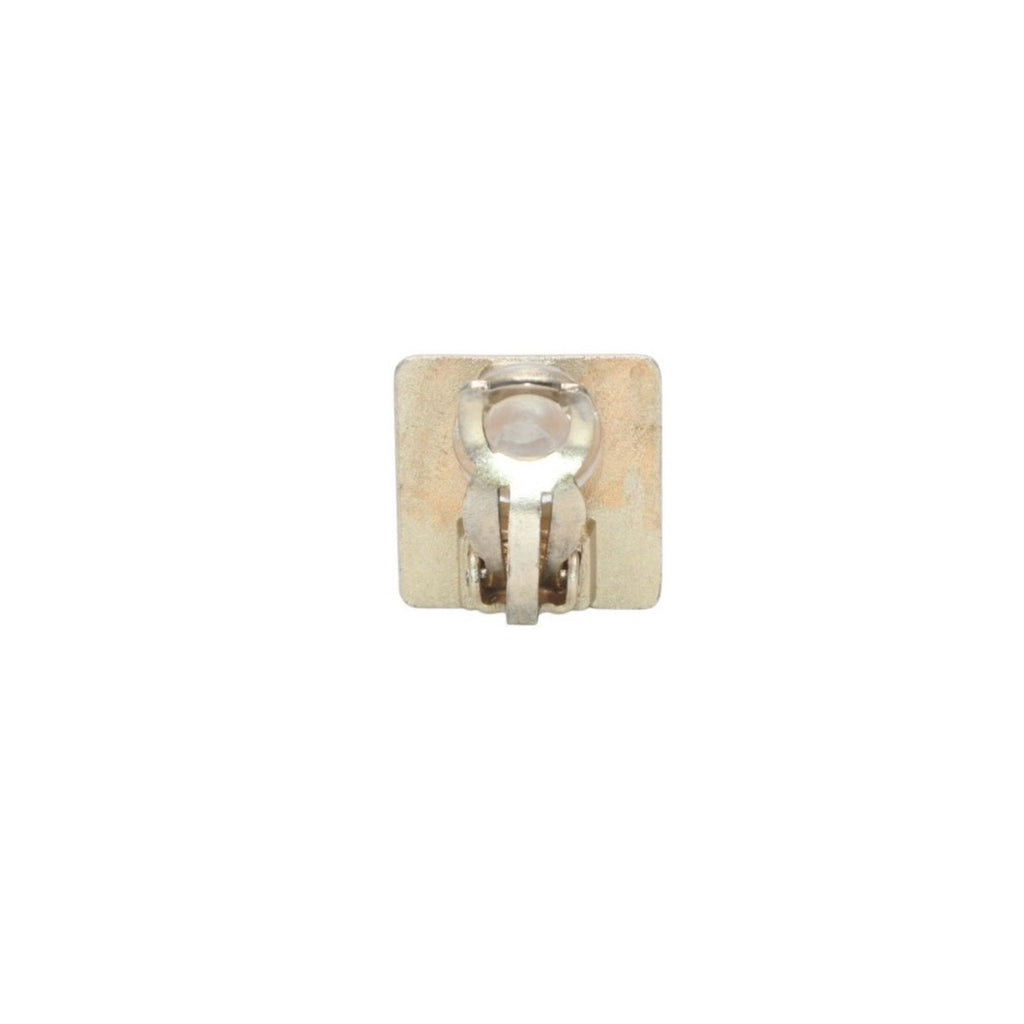 Chanel Earrings Logo Turnlock Square CC Gold Clip on CC — view 5