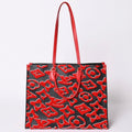 Louis Vuitton On The Go GM Monogram Tufted Black Red Tote Bag