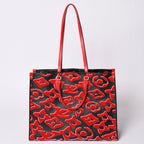 Louis Vuitton On The Go GM Monogram Tufted Black Red Tote Bag — view 2