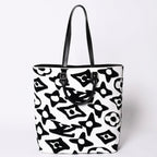Louis Vuitton LV Xuf Cabas Tufted Monogram Tote Bag Black White