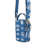 Prada Marine Print Triangle Logo Leather 2-Way Shoulder Bag White — view 2